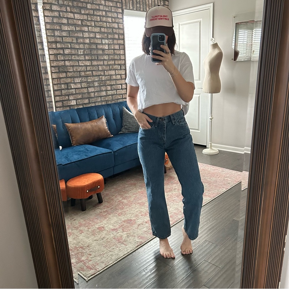 VINTAGE Wrangler Jeans 27/28x30 | 100% Cotton | Thick Denim | Heritage Fit - Picture 2 of 8